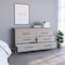 Tuhome Hms 6 Drawer Double Dresser, Four Legs, Superior Top, Six Drawers, Light Gray CZB7666 - alternate 3
